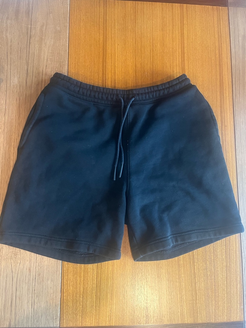 Men's Black Athletic Drawstring Shorts